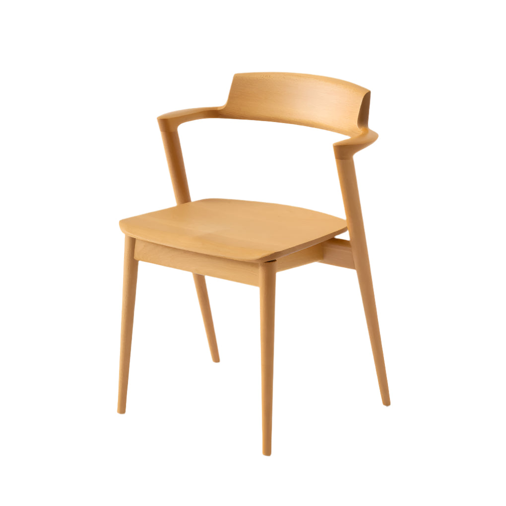 Seoto Semi Armchair — Wood Seat
