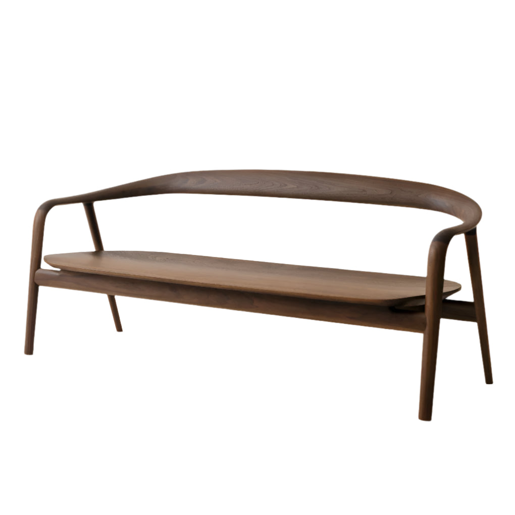Kumahida Two-Seater Lounge Chair — Wood Seat