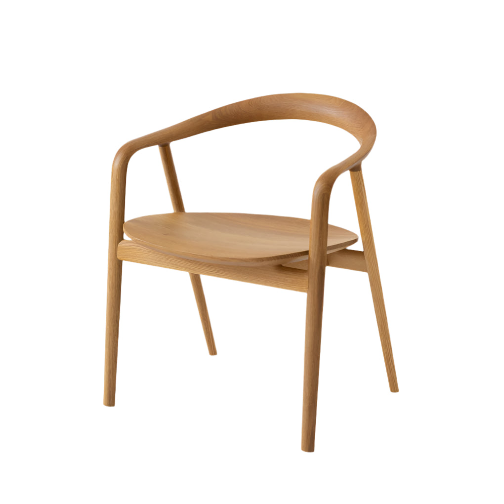 Kumahida Armchair — Wood Seat
