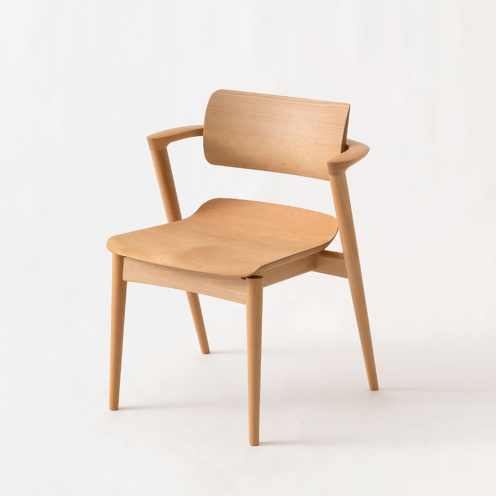 Seoto-EX Semi Armchair — Wood Seat