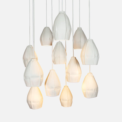 Kawa Porcelain Pendant Light — Cluster of 12