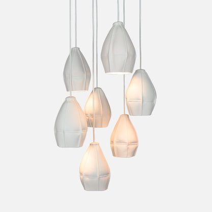 Kawa Porcelain Pendant Light — Cluster of 7