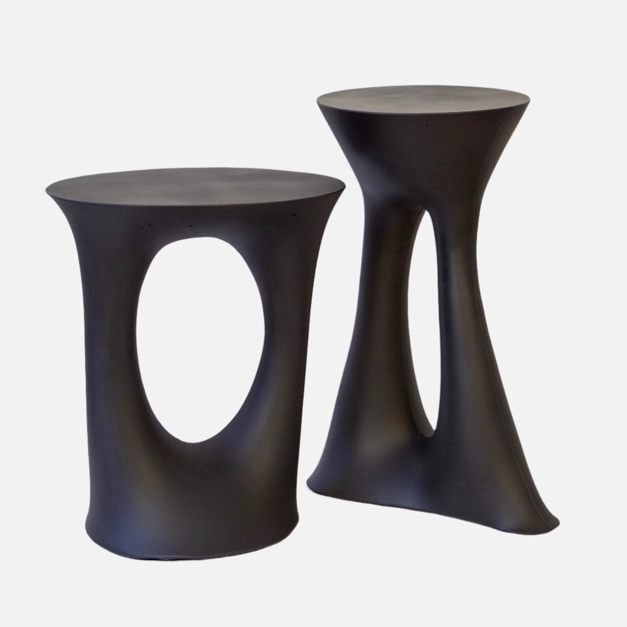 Kreten Side Table — Tall / Black