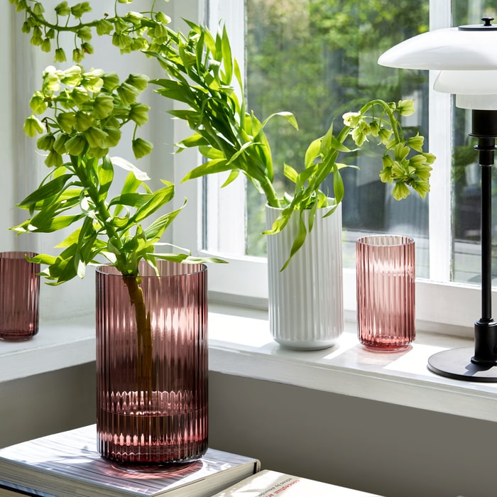 Lyngby Porcelaen Vase — Burgundy