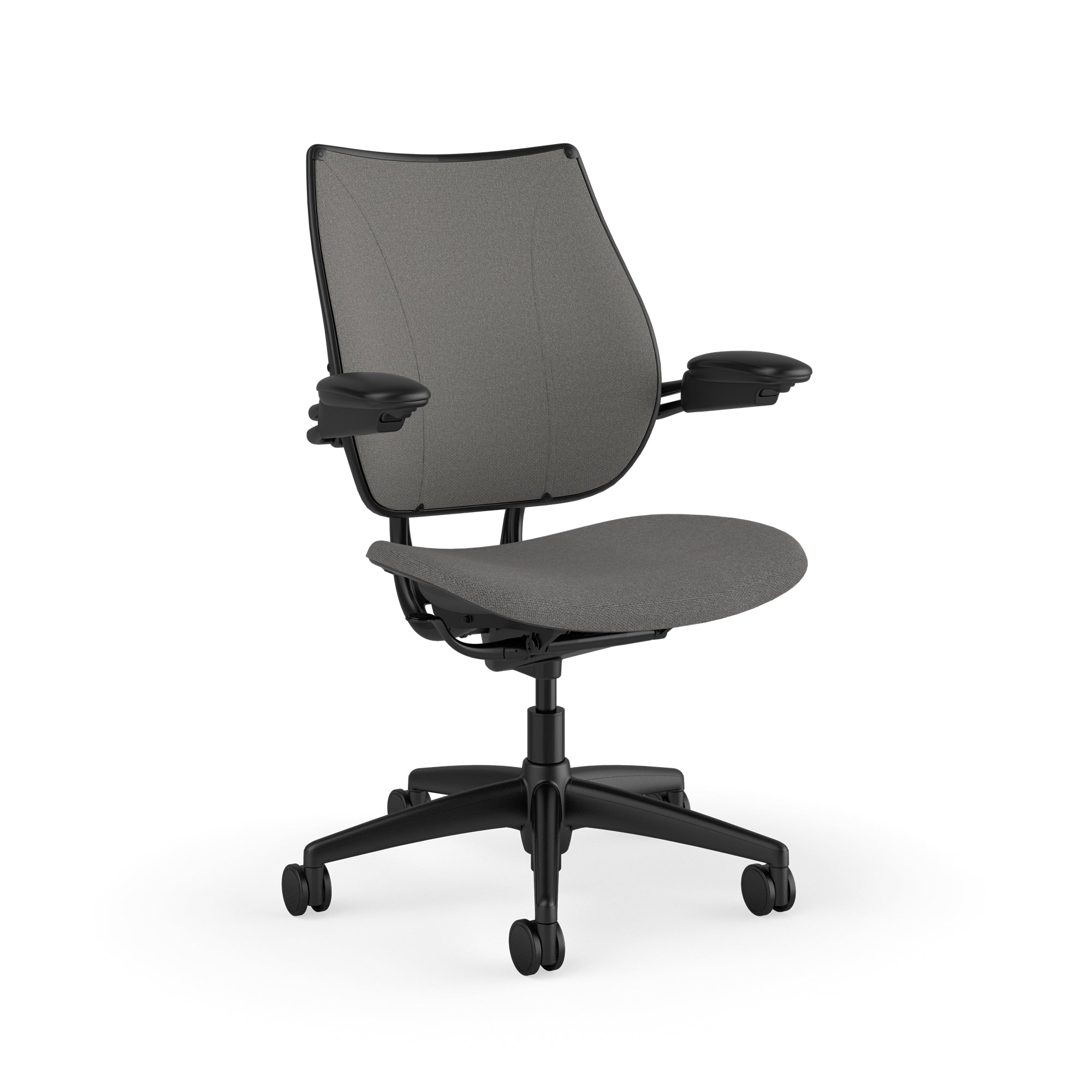 Liberty Task Chair With Upholstered Back — Adjustable Duron Arms