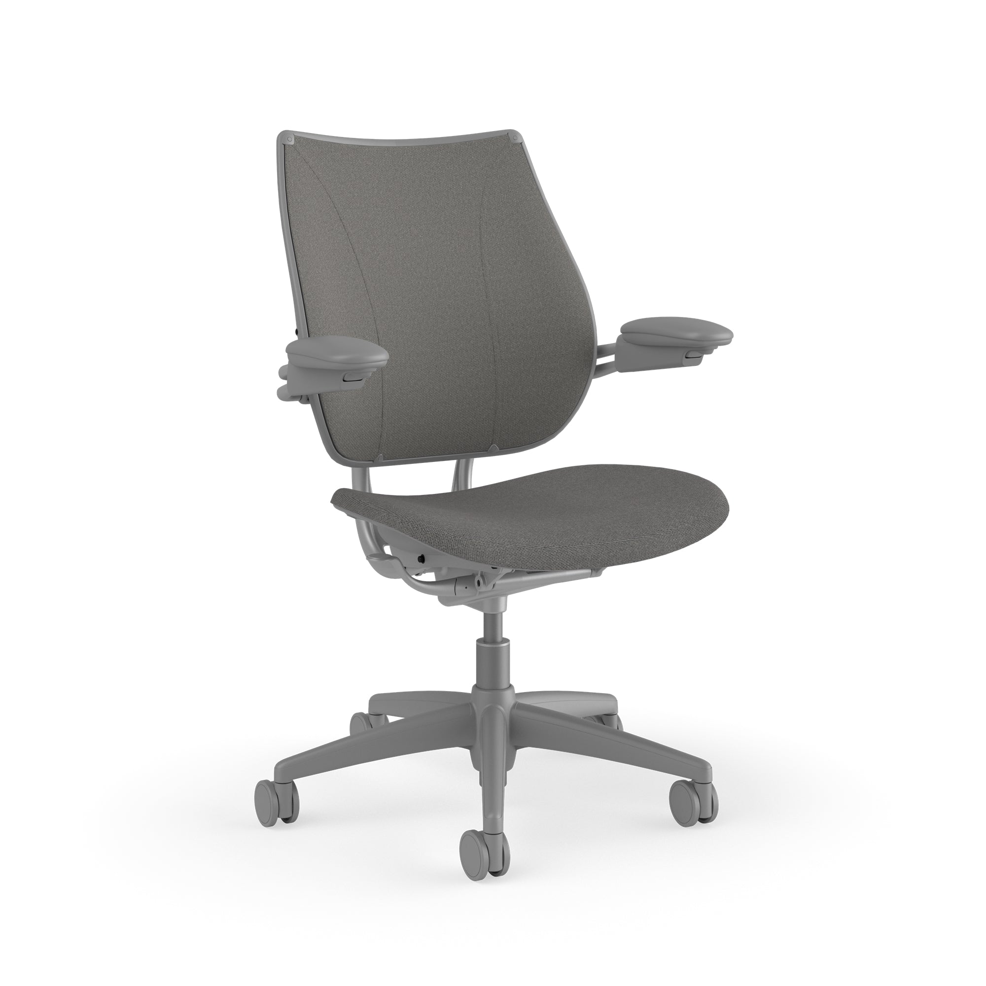 Liberty Task Chair With Upholstered Back — Adjustable Duron Arms