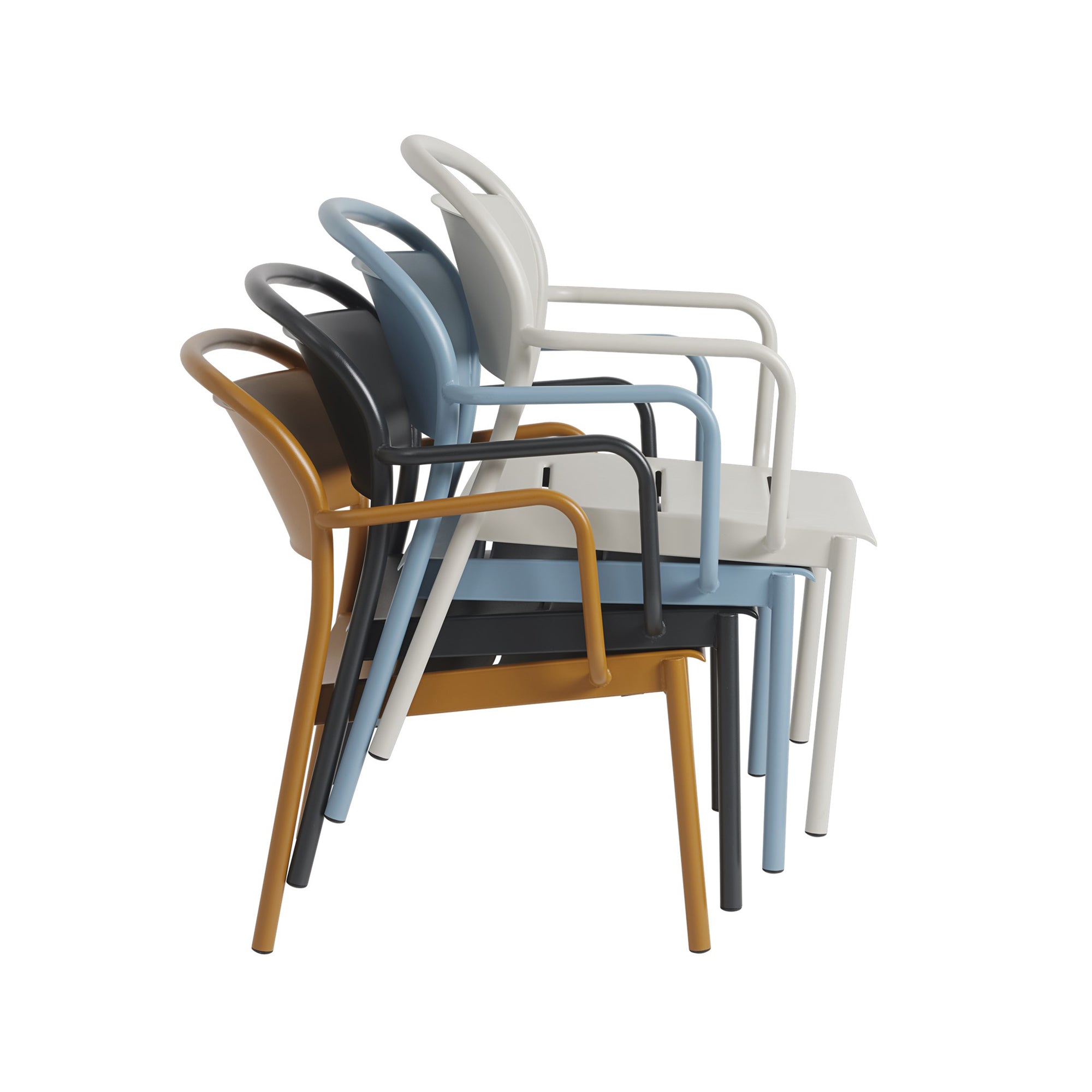 Linear Steel Lounge Armchair