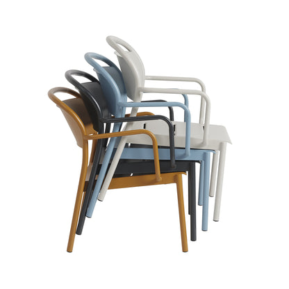 Linear Steel Lounge Armchair