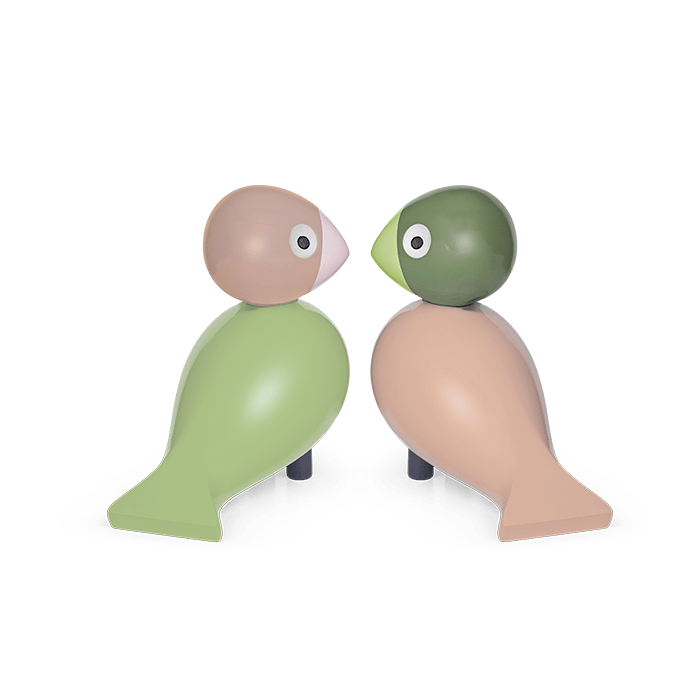 Lovebirds — Light Green/Rose