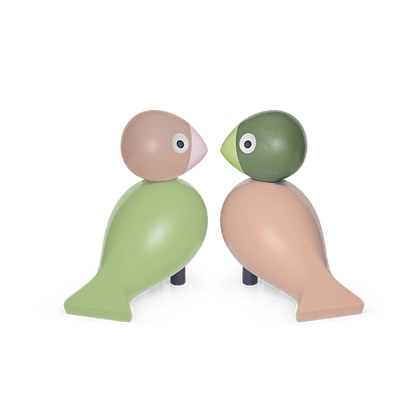 Lovebirds — Light Green/Rose
