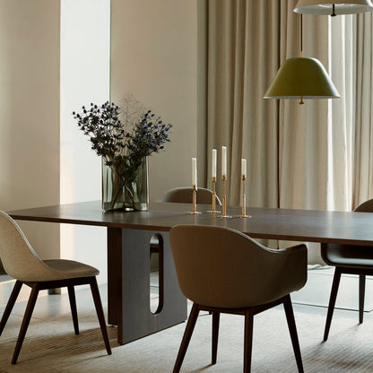 Harbour Dining Chair — Upholstered Shell — Wood Base