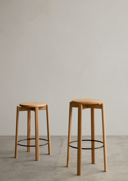 Passage Bar and Counter Stool  — Wood Seat