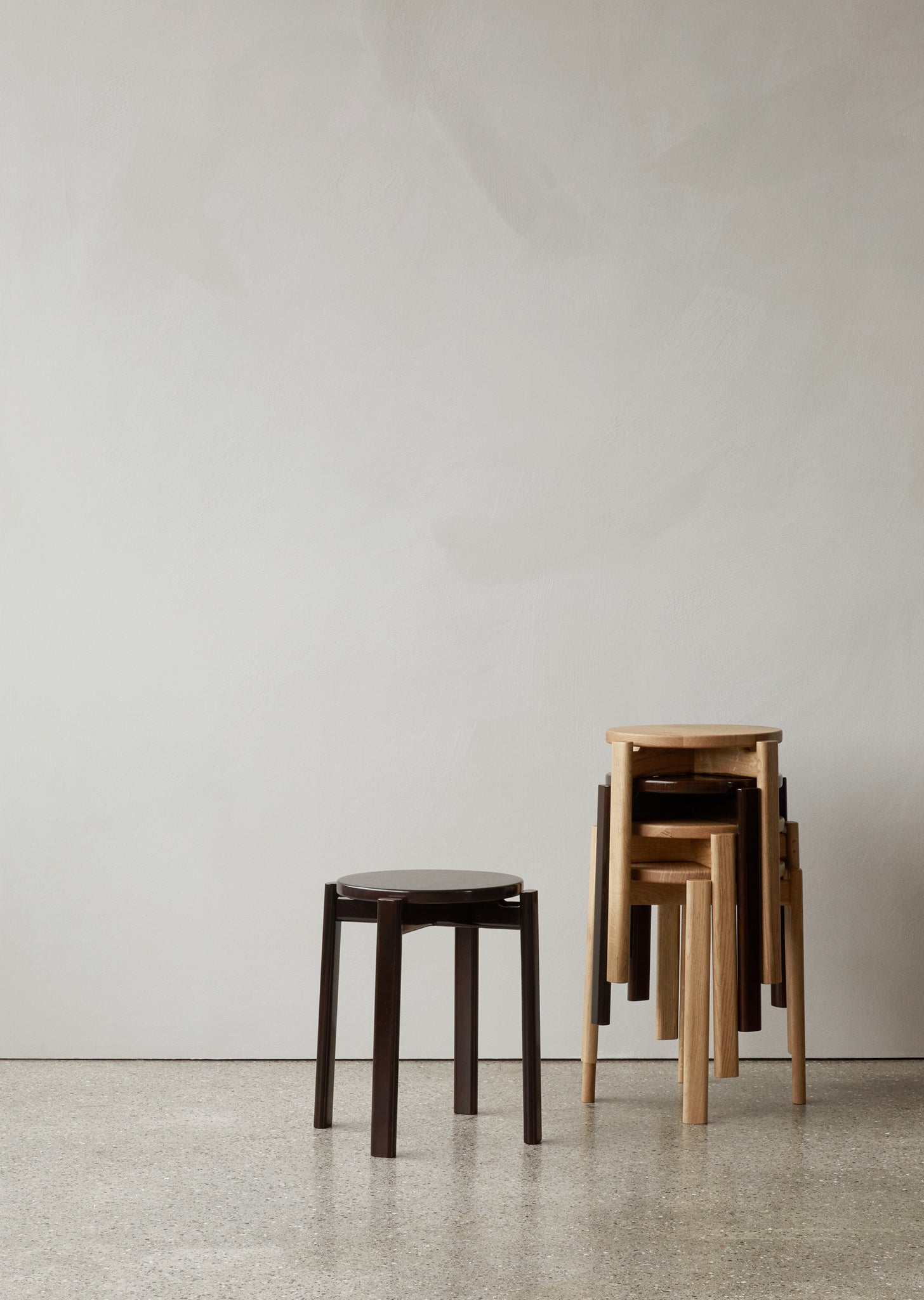 Passage Stool — Wood Seat