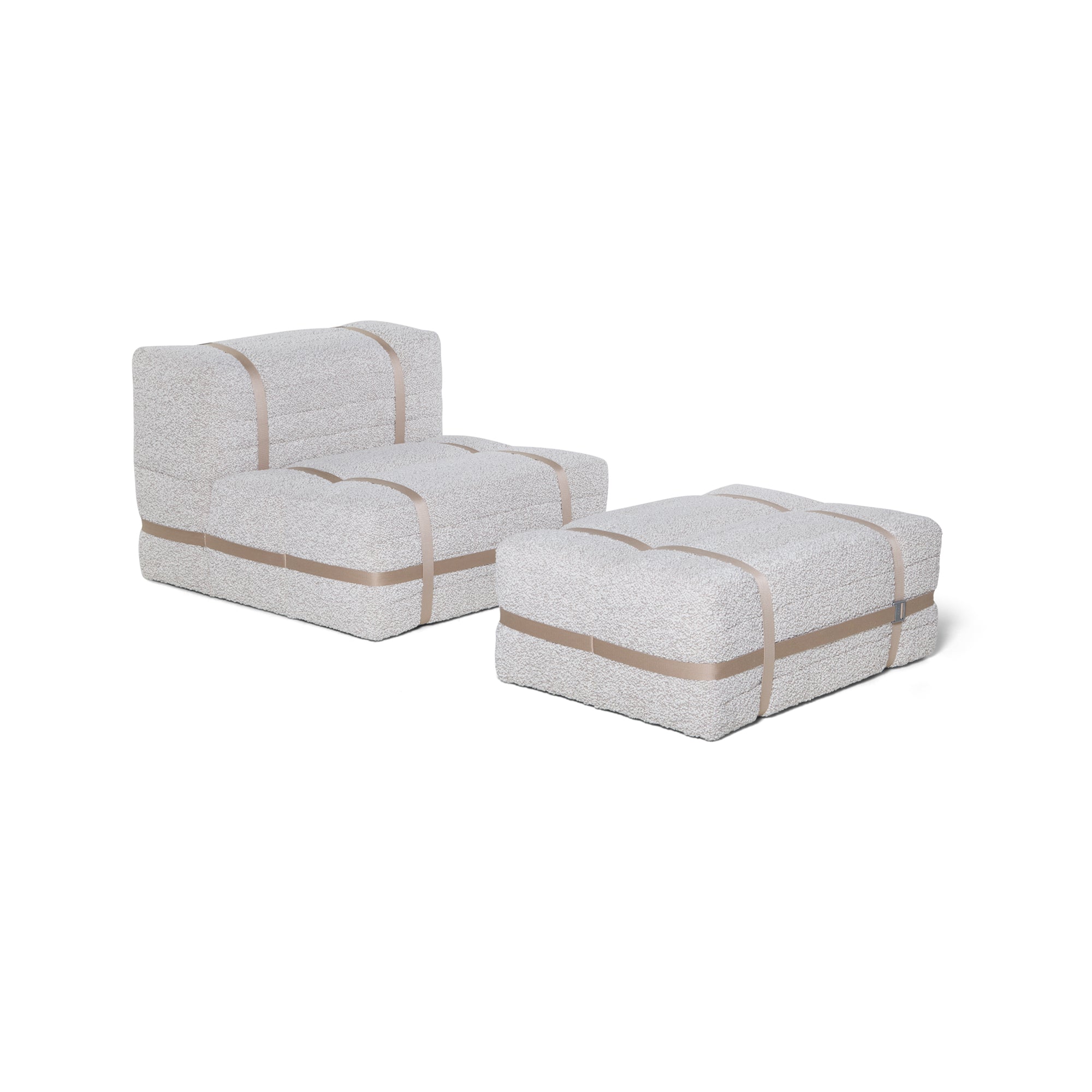 Haybale Lounge Chair with Footstool