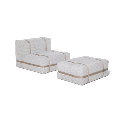 Haybale Lounge Chair with Footstool