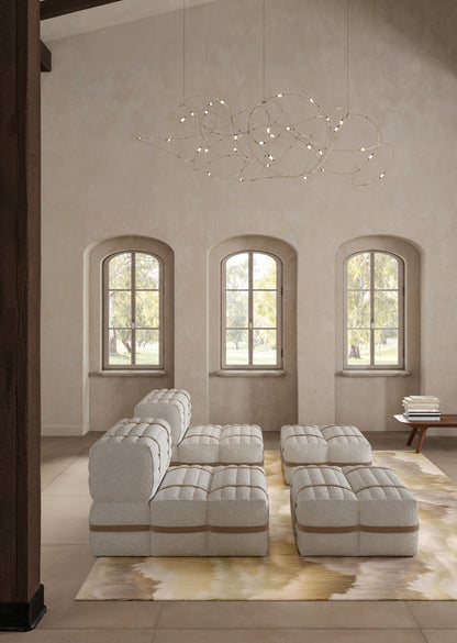 Haybale Lounge Chair with Footstool