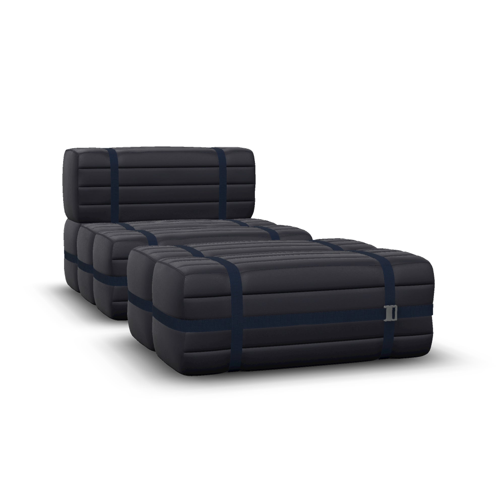 Haybale Lounge Chair with Footstool