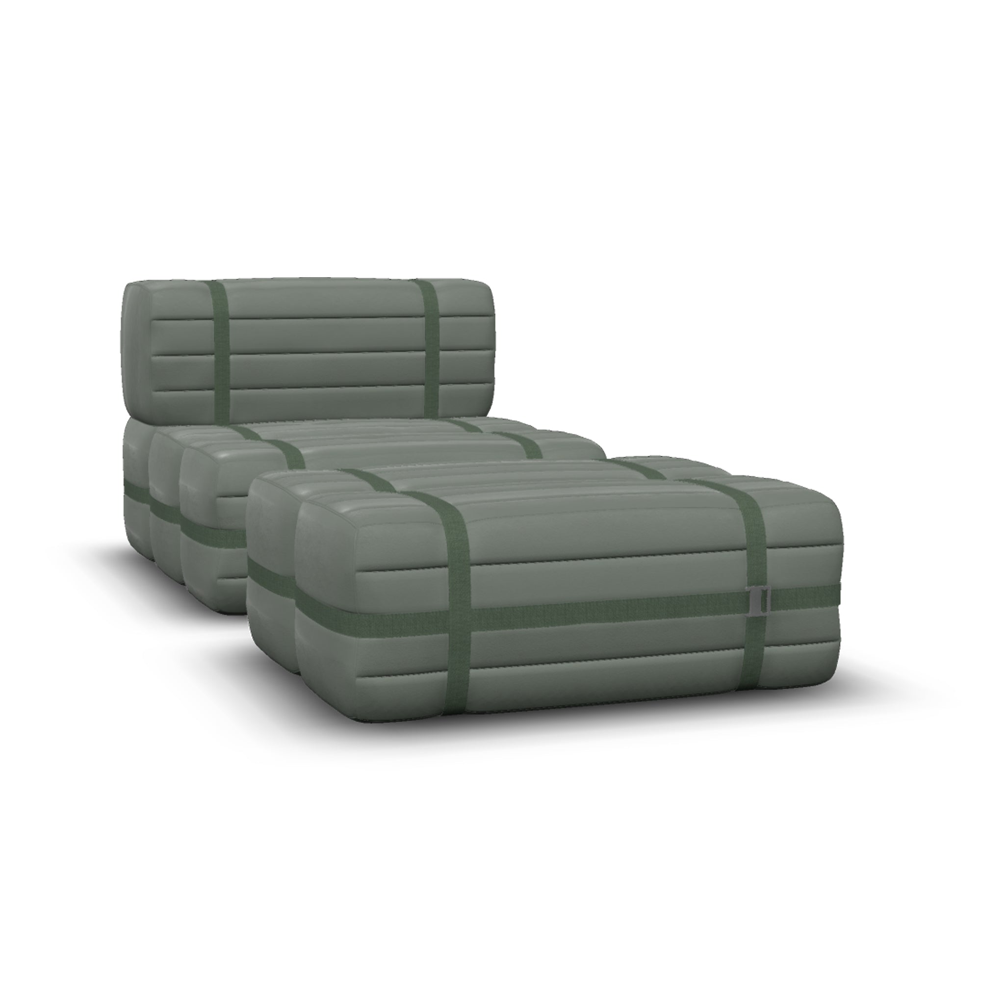 Haybale Lounge Chair with Footstool