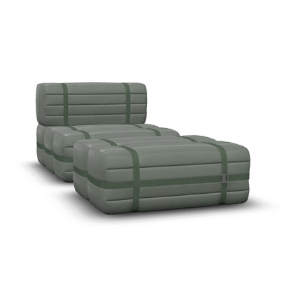 Haybale Lounge Chair with Footstool