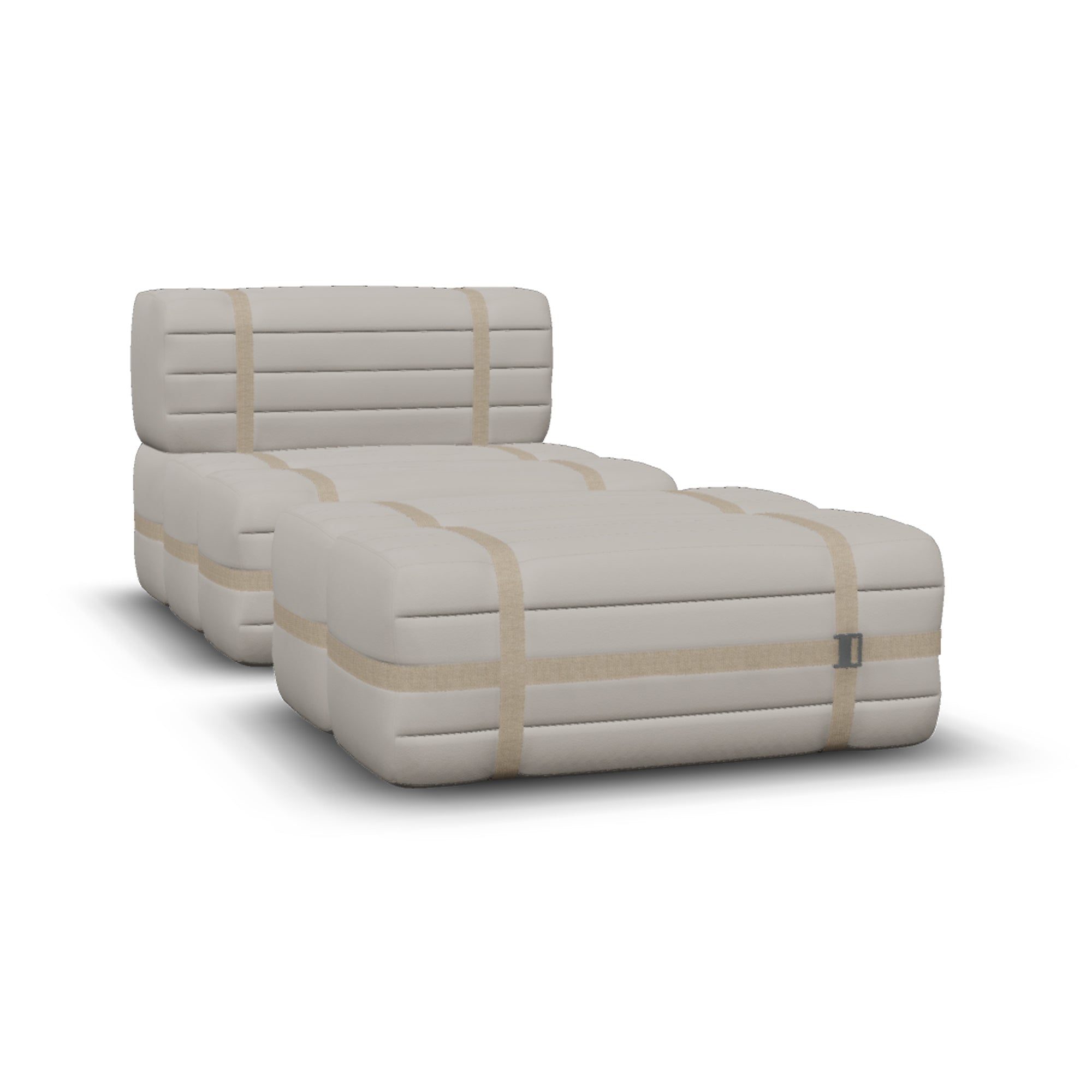 Haybale Lounge Chair with Footstool