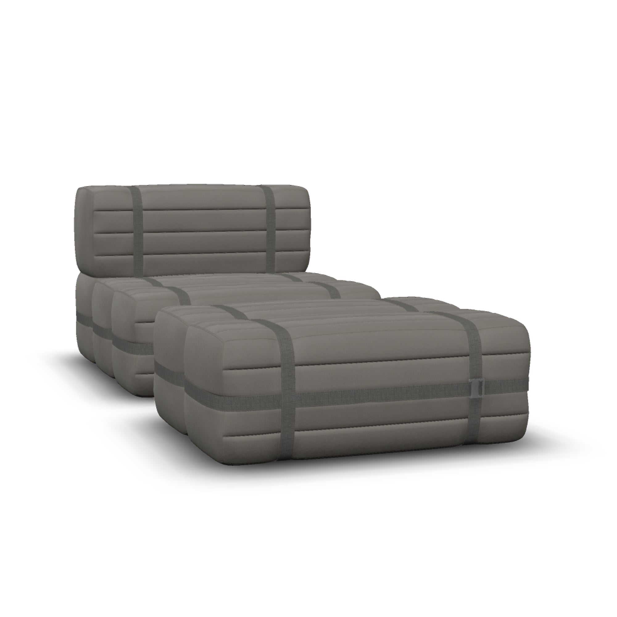 Haybale Lounge Chair with Footstool
