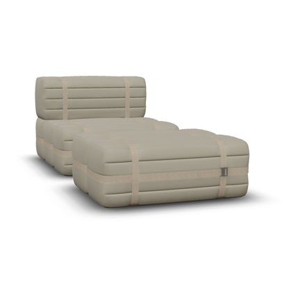 Haybale Lounge Chair with Footstool
