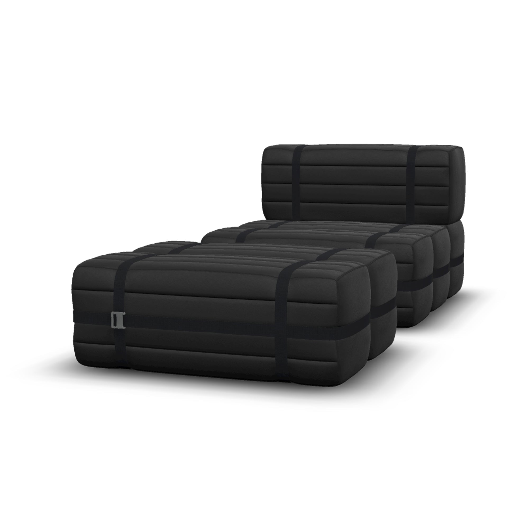 Haybale Lounge Chair with Footstool