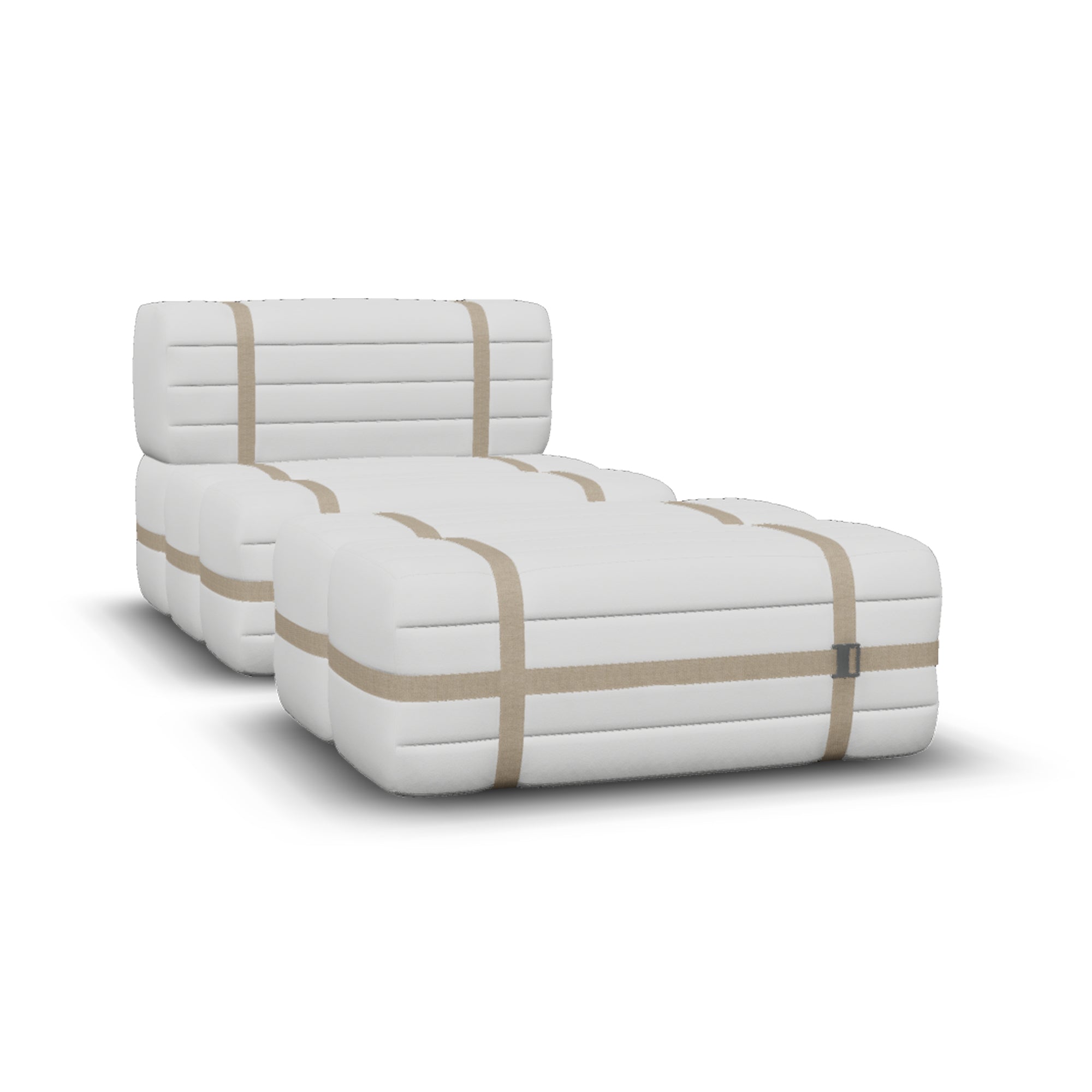 Haybale Lounge Chair with Footstool