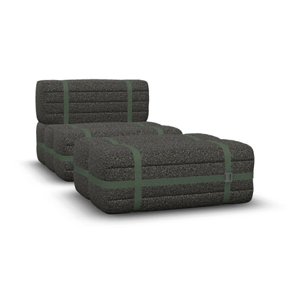 Haybale Lounge Chair with Footstool