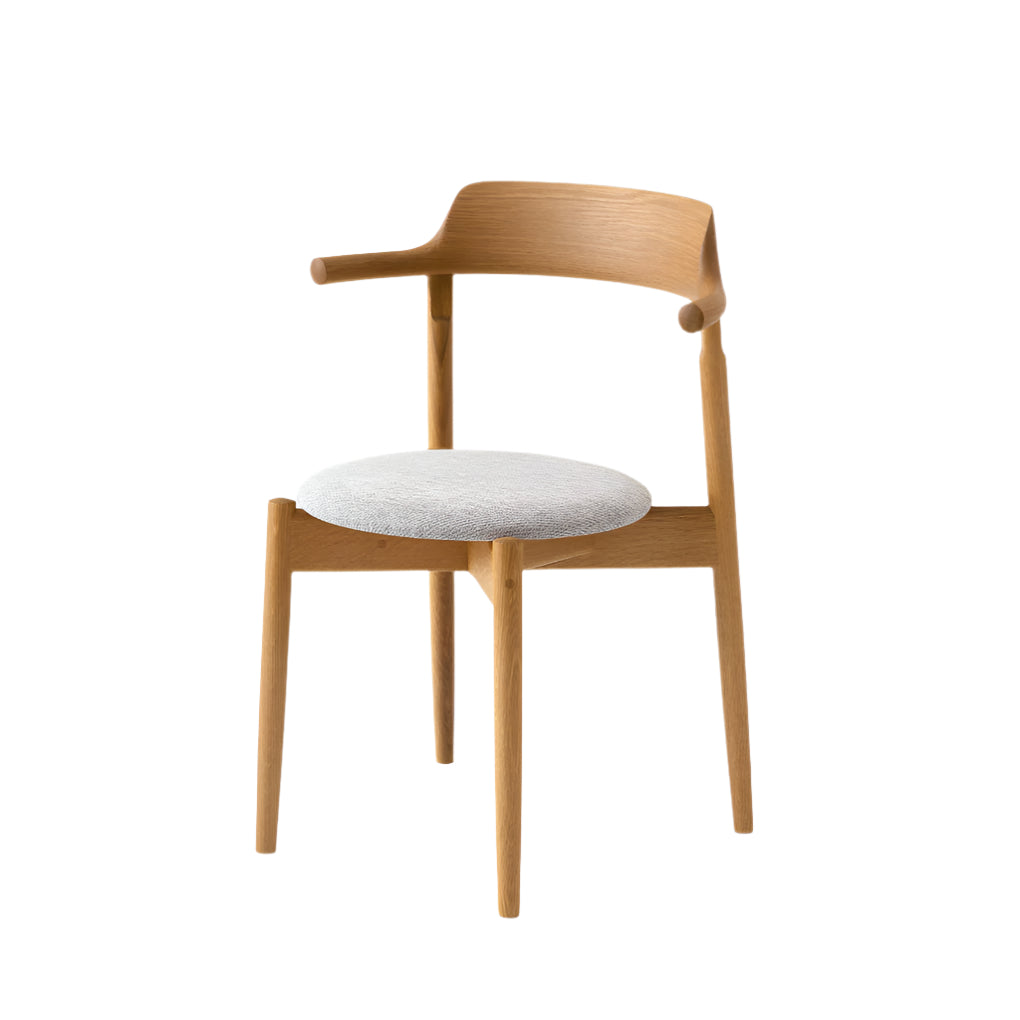 Tsubura Semi Armchair — Upholstered Seat