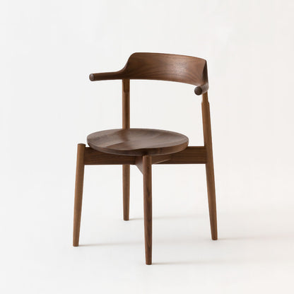 Tsubura Semi Armchair — Wood Seat