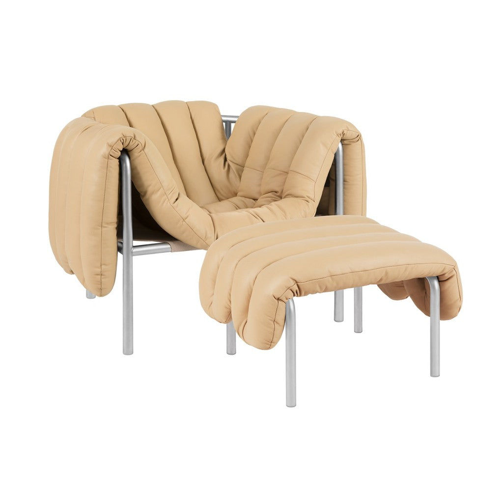 Puffy Lounge Chair and Ottoman