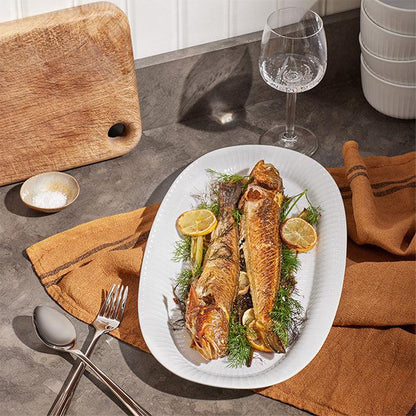 Hammershøi Oval Serving Dish — White 15.7"