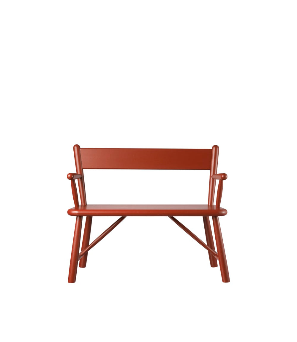 P11 Children's Bench — Red Painted Beech