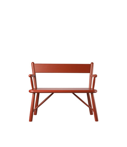 P11 Children's Bench — Red Painted Beech
