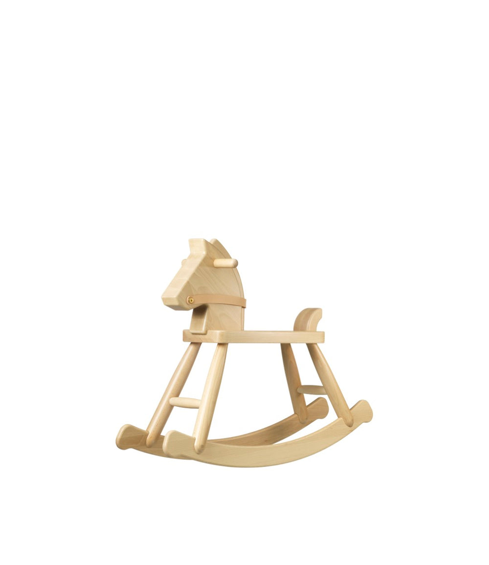 P12 Children Rocking Horse — Lacquered Beech — Nature
