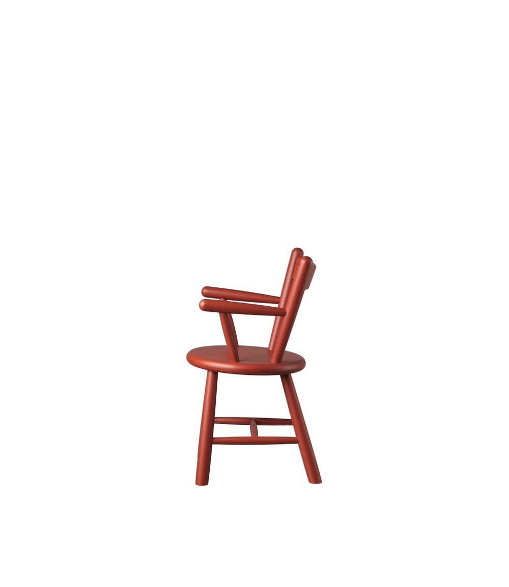 P9 Children's Chair — Red Painted Beech