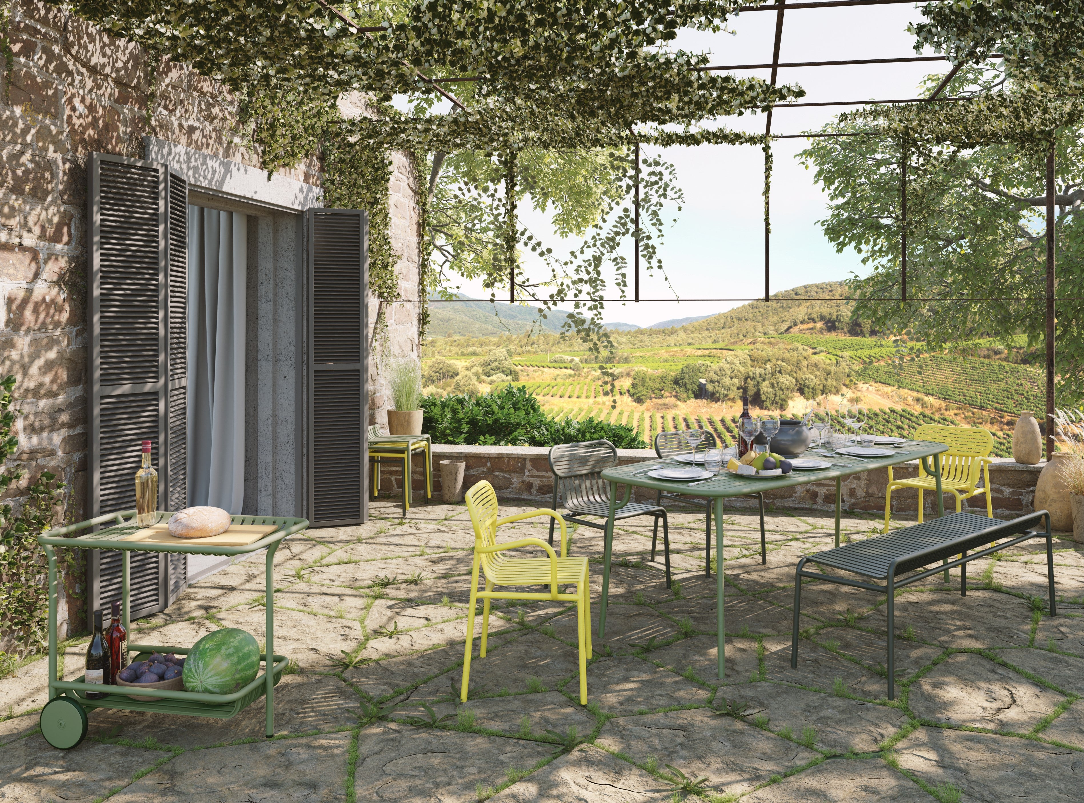 Week-End Dining Table — Slatted Top