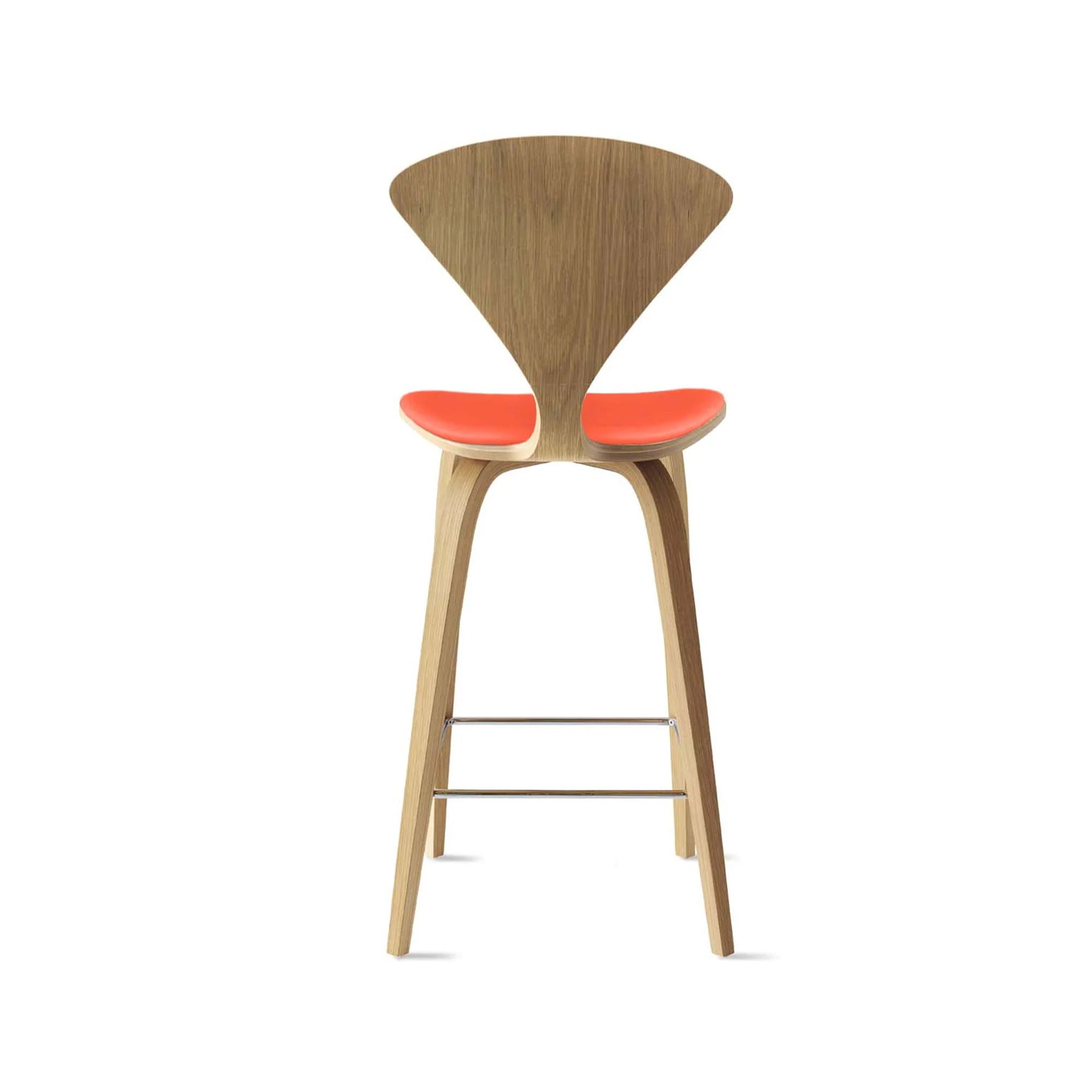 Cherner Wood Bar Chair with Seat Pad