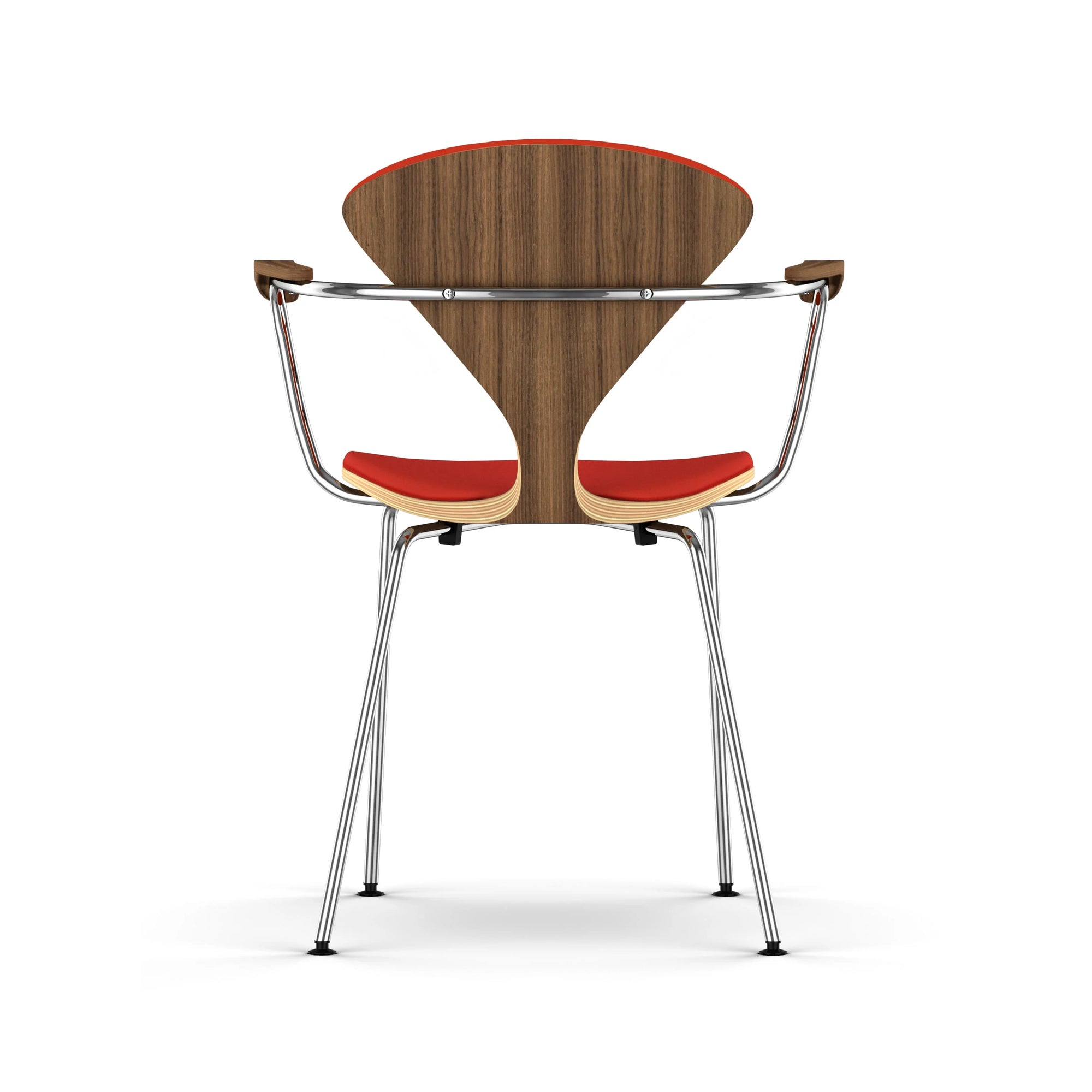 Cherner Metal Armchair with Seat and Back Pads