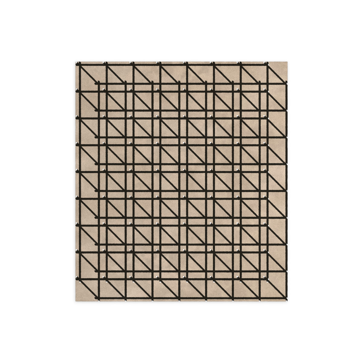 RG-01 Rug by Christian Borger, Beige, 10×12, top-down view