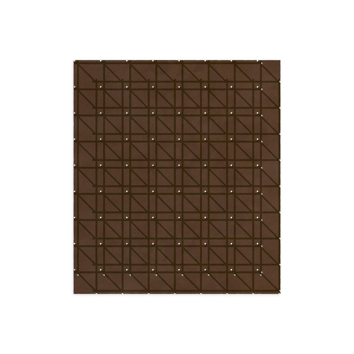 RG-01 Rug by Christian Borger, Coffee, 10×12, top-down view