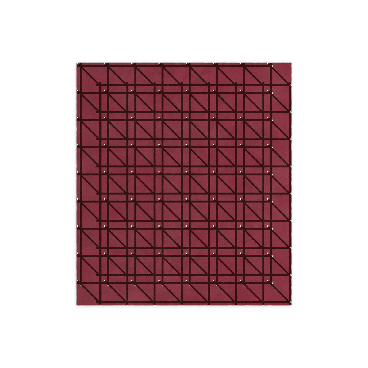 RG-01 Rug by Christian Borger, Wine, 10×12, top-down view