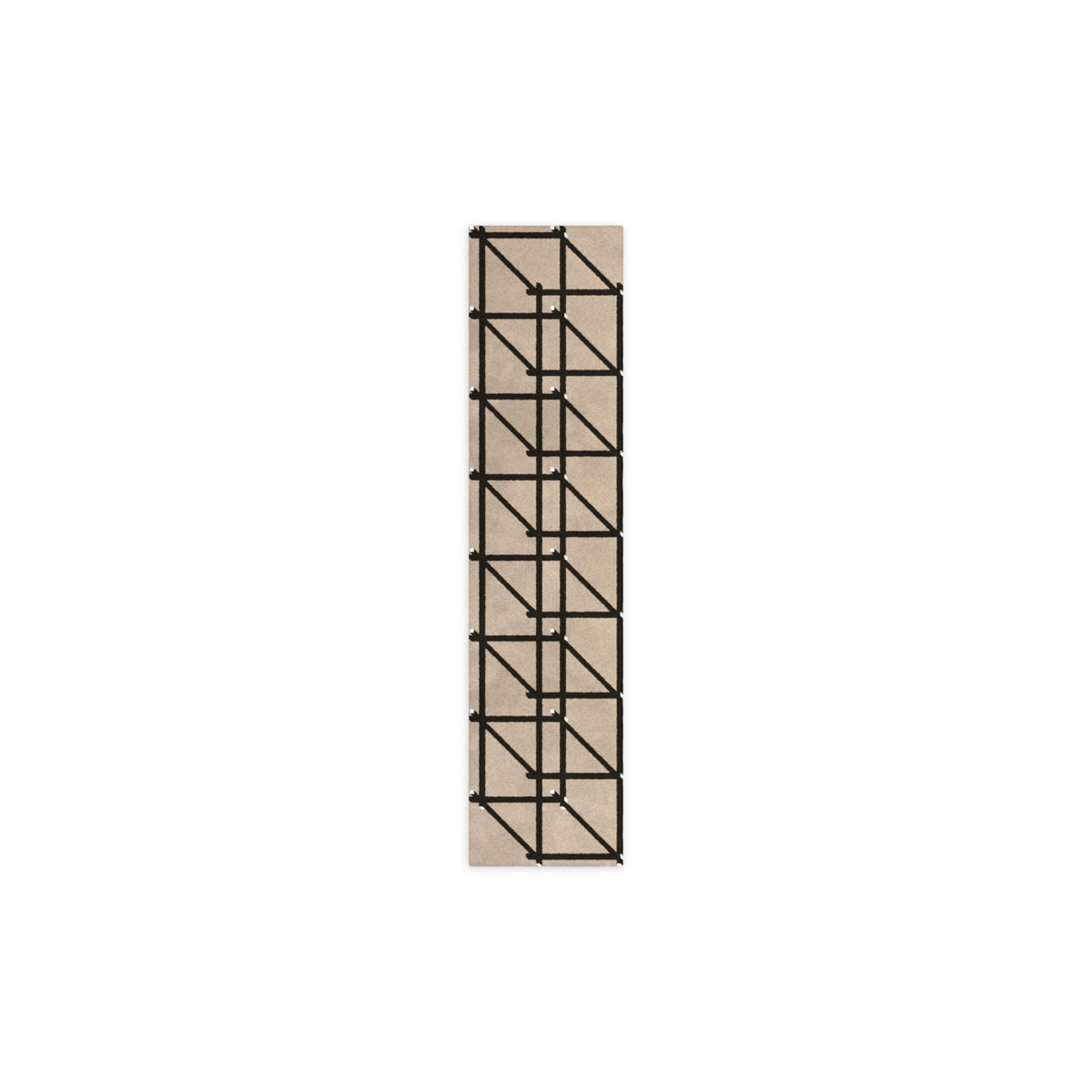 RG-01 Rug by Christian Borger, Beige, 2½'×10', top-down view
