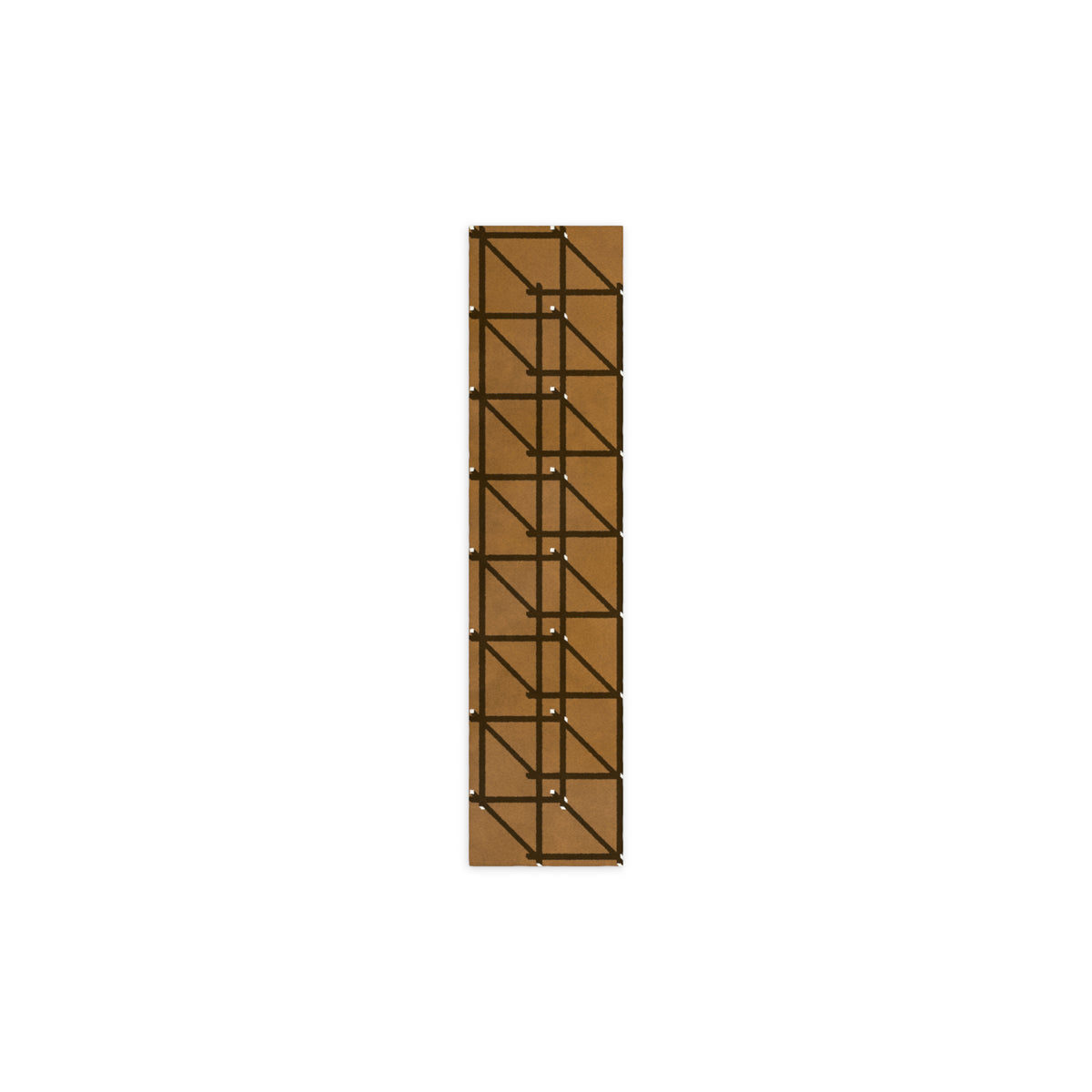 RG-01 Rug by Christian Borger, Golden, 2½'×10', top-down view