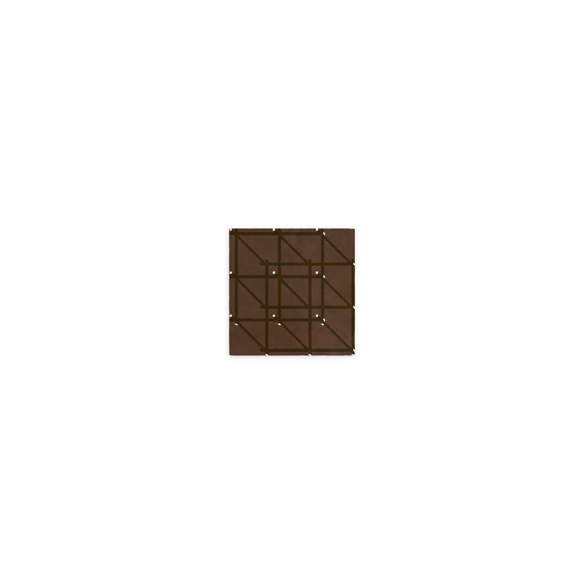 RG-01 Rug by Christian Borger, Coffee, 4×4, top-down view