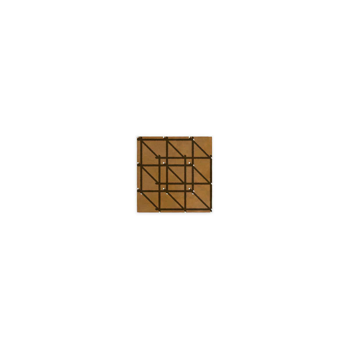 RG-01 Rug by Christian Borger, Golden, 4×4, top-down view