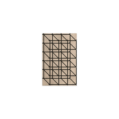 RG-01 Rug by Christian Borger, Beige, 5×8, top-down view