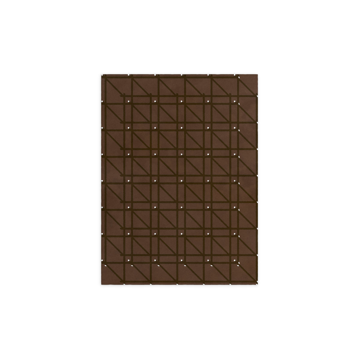 RG-01 Rug by Christian Borger, Coffee, 8×10, top-down view
