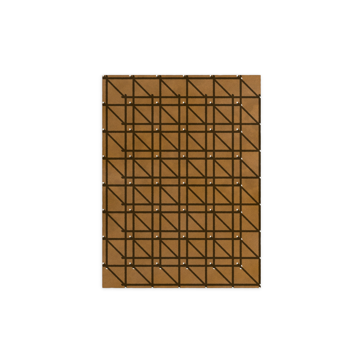 RG-01 Rug by Christian Borger, Golden, 8×10, top-down view